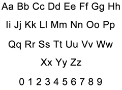 Alphabet Letters and Numbers Style 1